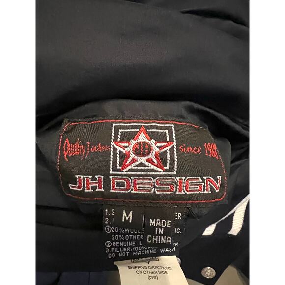 Vintage 1990s New York Yankees Reversible Varsity Jacket by JH Design –Sz Medium - Picture 16 of 16